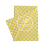 Toalha Plástica Perolada Xadrez Amarelo - 10 Un