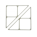 Tela Plástica Triangular para Balões - 6 Un