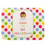 Tampa Duster para Mini Marmitinha de Guloseimas Keep Calm - 12 Un