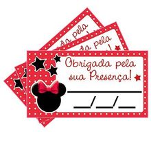 Tags SEM Furo Minnie Vermelha - 15 Un