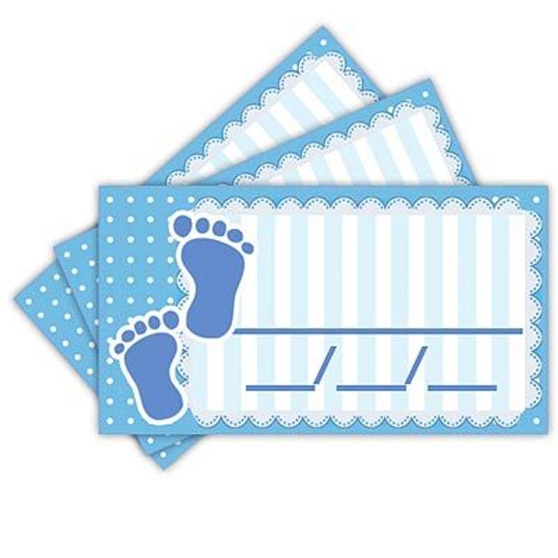 Tags SEM Furo Baby Shower Azul - 15 Un