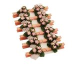 Prendedor Floral Trio Mini Botões Rosa - 12 Un