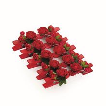 Prendedor Floral Petit Duplo Pérola Vermelho - 10 Un