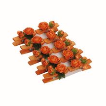 Prendedor Floral Petit Duplo Pérola Laranja - 10 Un