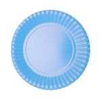 Prato Descartável Cartonado Pequeno 15cm Azul Claro - 10 Un