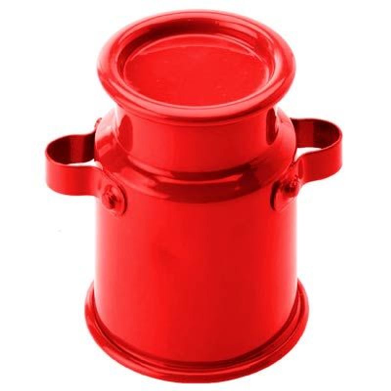 Mini Leiteira em Alumínio 150ml com Alça Fixa - Vermelho