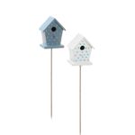 Pick Mini Casa Pássaro Azul Claro (Complementos) 32cm - 4 Un