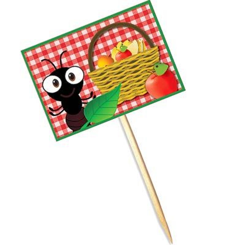 Lolipop para Cupcake Especial Pic Nic - 10 Un