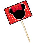 Lolipop para Cupcake Especial Minnie Vermelha - 10 Un