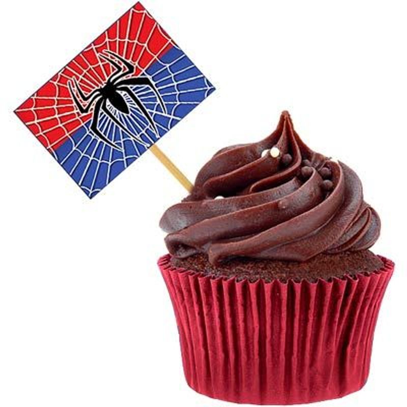 Lolipop para Cupcake Especial Homem Aranha - 10 Un