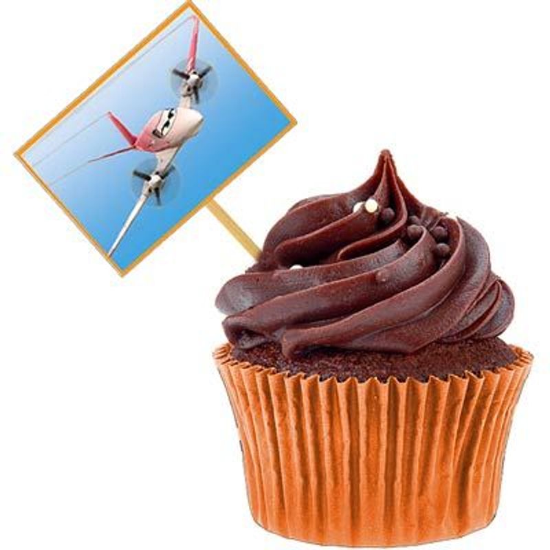 Lolipop para Cupcake Especial Aviões Disney - 10 Un