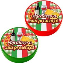 Latinha Plástica 5x1 Lembrancinha Festa Italiana