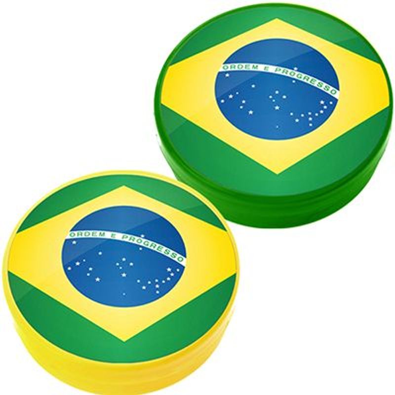 Latinha Plástica 5x1 Lembrancinha Bandeira do Brasil