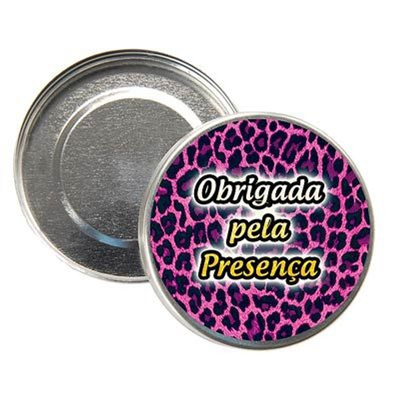 Latinha Metal 5x1 Lembrancinha Oncinha Rosa