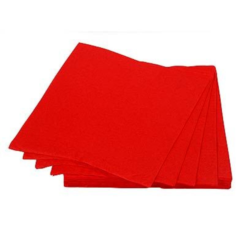 Guardanapos de Papel Seda 33cm Happy Line Vermelho - 20 Un