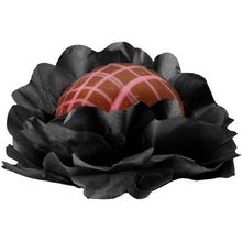 Forminhas Decorativas Floral Linha Seda Preto - 40 Un