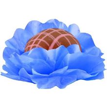 Forminhas Decorativas Floral Linha Seda Azul Escuro - 40 Un