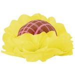 Forminhas Decorativas Floral Linha Seda Amarelo - 40 Un