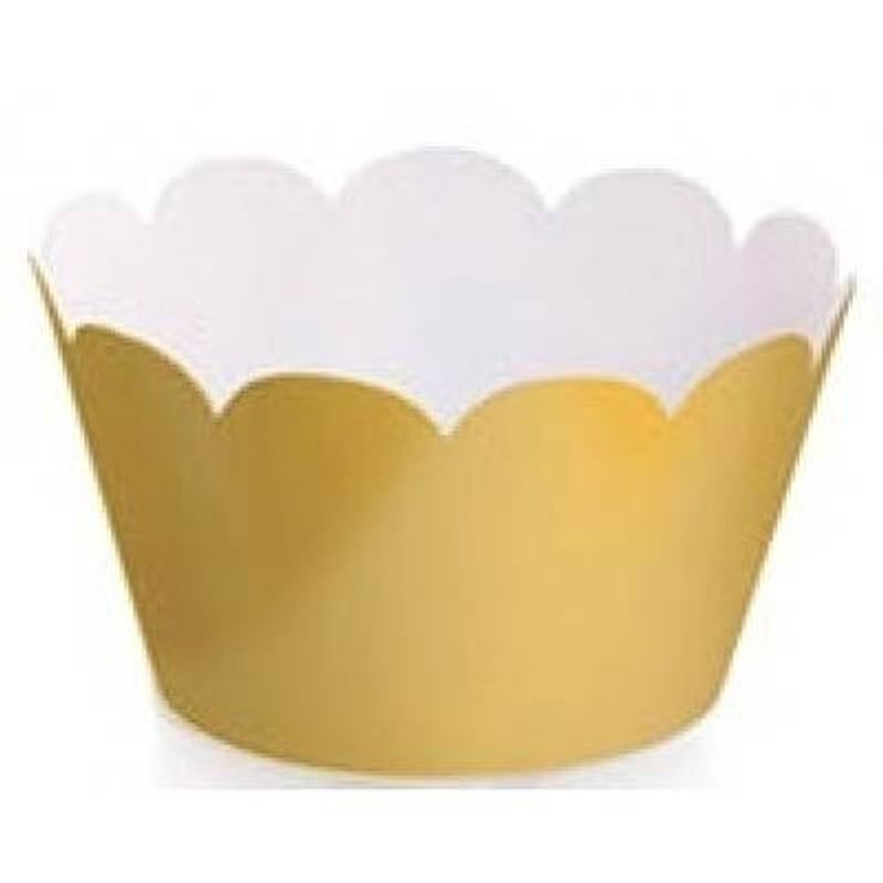 Forminha para Mini Cupcake Liso Ouro 12 Un