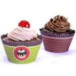 Forma para Cupcake ULTRAFEST Marrom Dupla Face - 12 Un