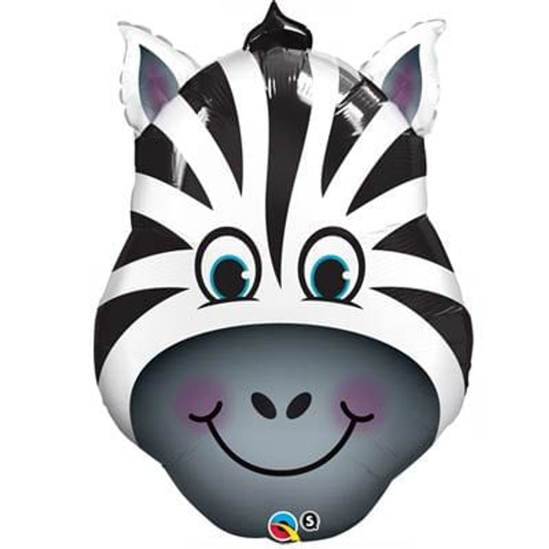 Balão Metalizado Zebra Engraçada - 81cm