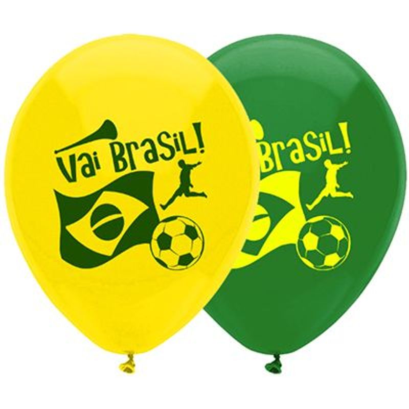 Balão Especial n° 9 (23cm) Copa do Mundo Brasil - 20 Un