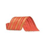 Fita Listras Glitter Vermelho e Ouro 6,3 cm x 9,14 mts (Fitas Natalinas) - 1 Un