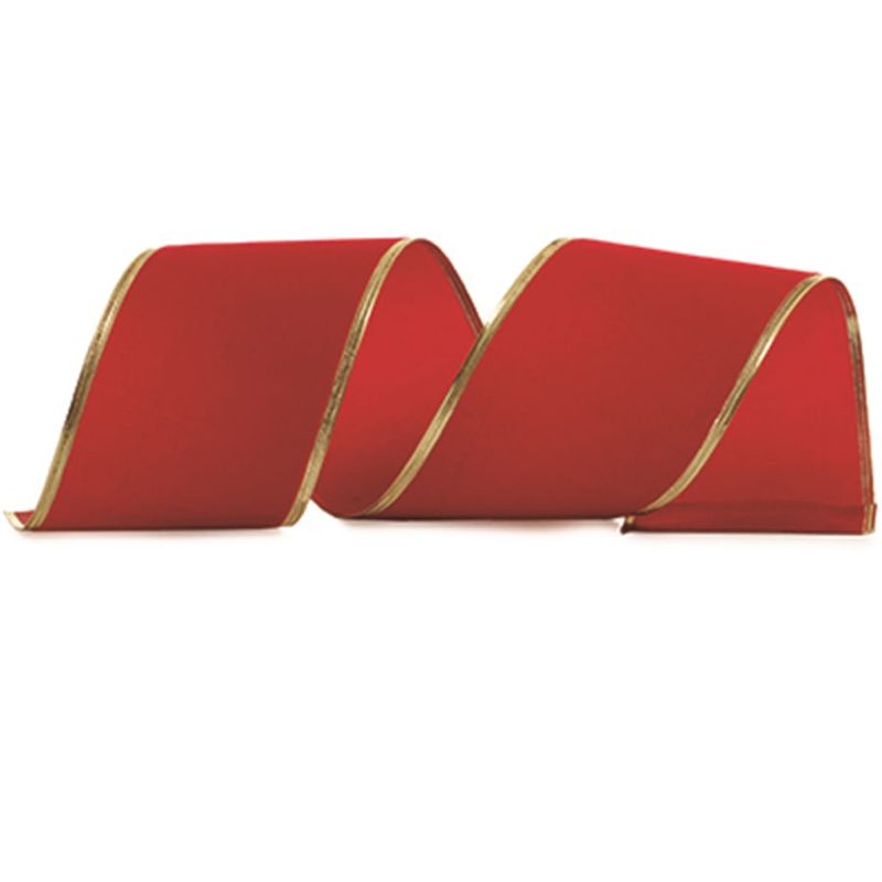 Fita Veludo Vermelho 10 cm x 9,14 mts