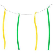 Fita Decorativa Plástica Verde e Amarelo - 10 Metros