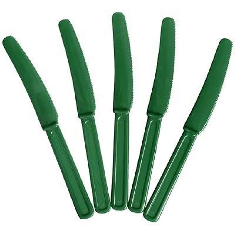 Faca Plástica para Refeição Happy Line Verde - 10 Un