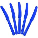 Faca Plástica para Refeição Happy Line Azul Royal - 10 Un