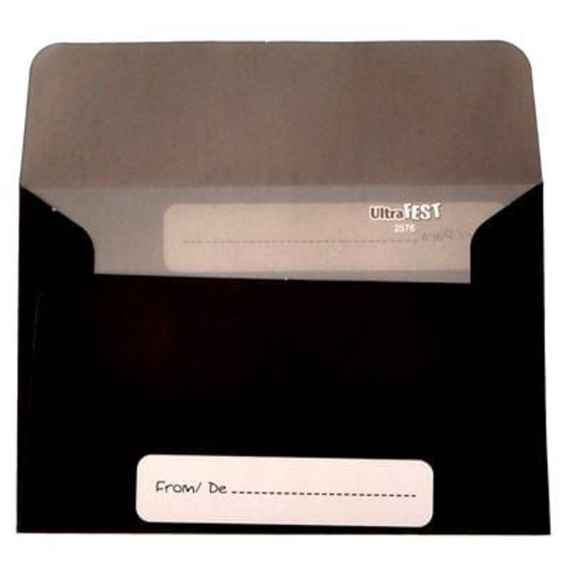 Envelope Ultrafest Liso Preto 10 Un