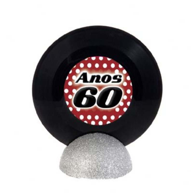 Enfeite de Mesa Disco de Vinil PEQUENO - Anos 60