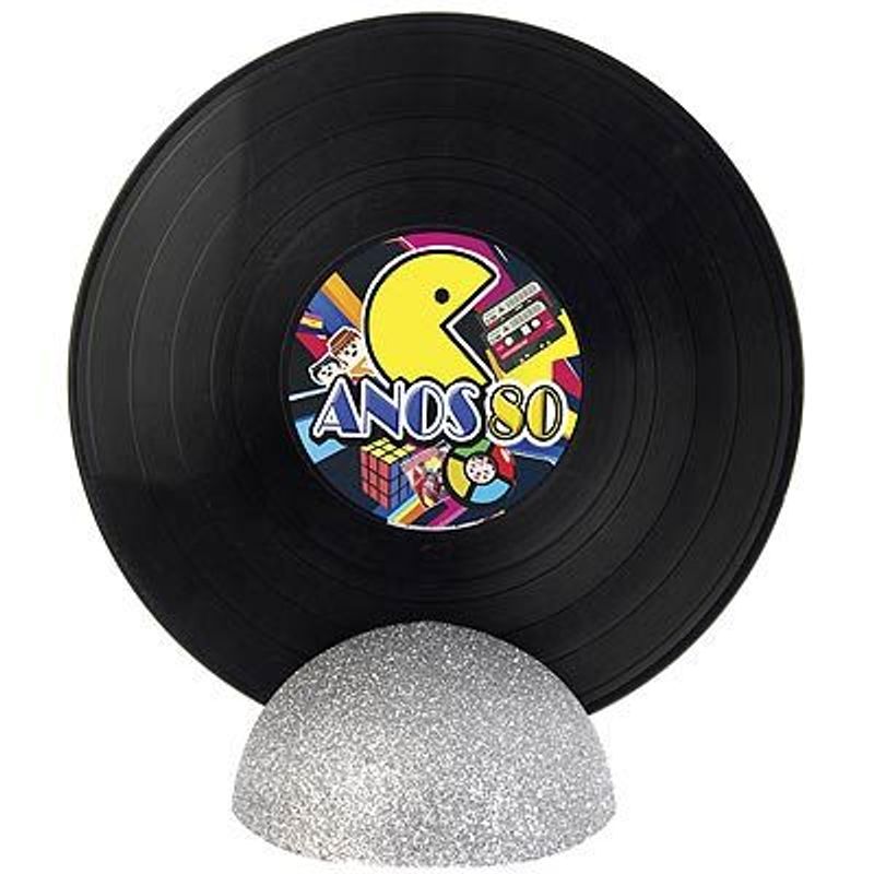 Enfeite  Disco de Vinil Anos 60 - 1 Unidade