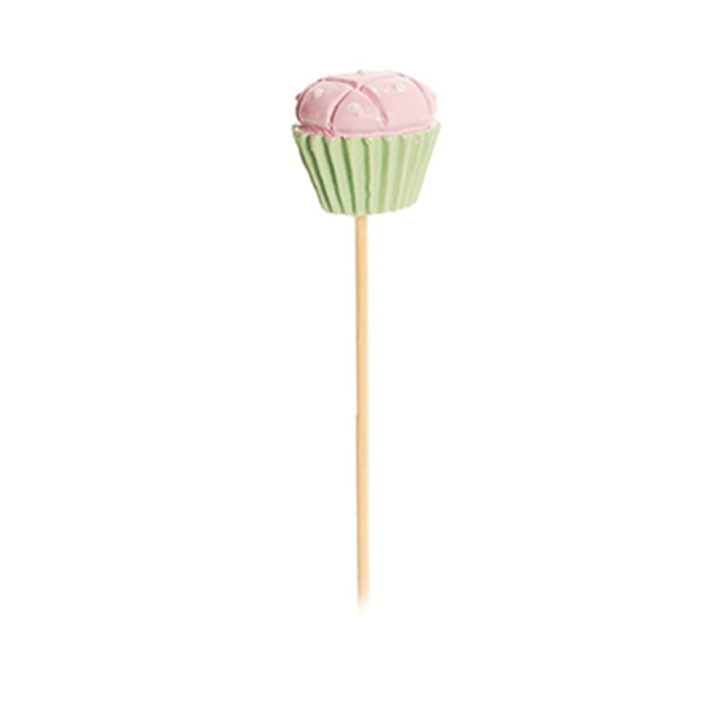 Pick Curto Cupcake Verde Claro (Picks Resina) 1x1x7 - 6 Un