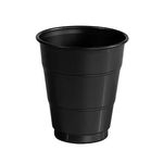 Copo Plástico 210ml Happy Line Preto - 10 Un