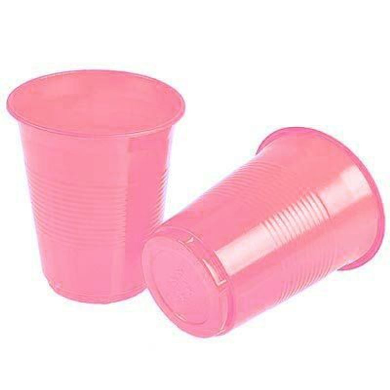 Copo Descartável Color 200ml Rosa - 50 Un