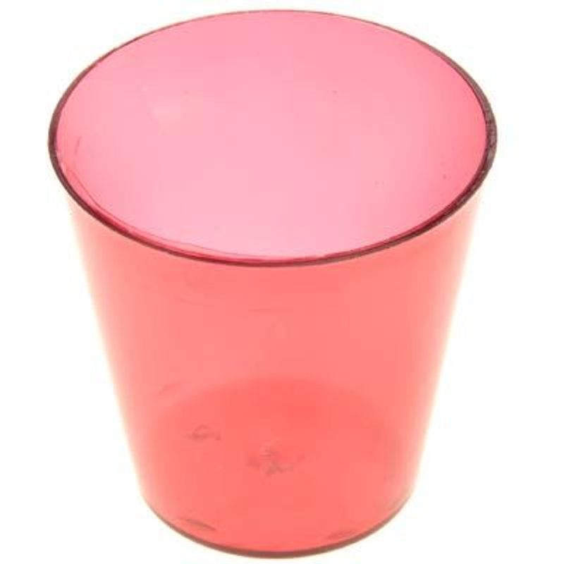 Copinho Acrílico para Doces 25ml Vermelho - 10 Un