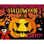 Convite Especial Halloween Abóbora - 08 Un