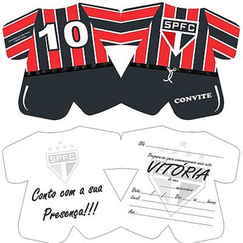 Convite de Aniversário São Paulo F.C. - 08 Un
