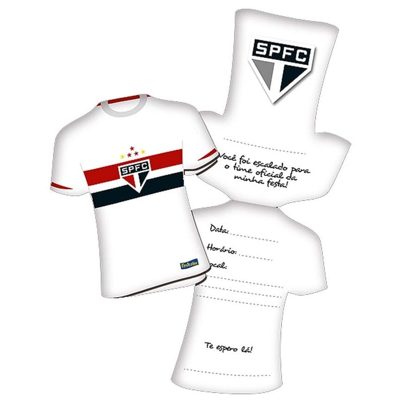 Convite de Aniversário São Paulo F.C. - 08 Un