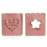 Pipoca doce Rosa (Porta Velas em Metal) 7x6x6 - 1 Un