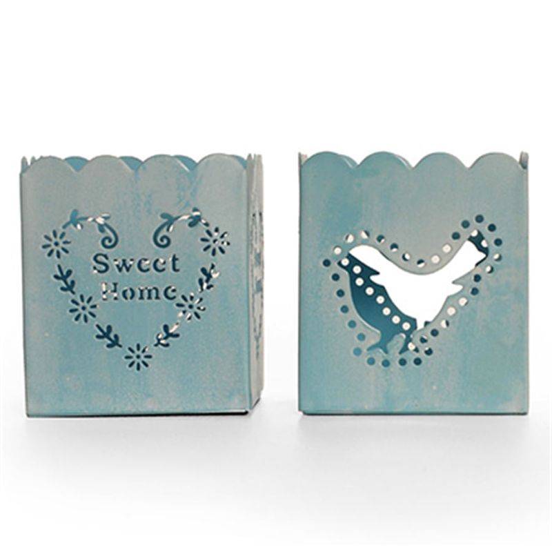 Picodoce Azul Claro (Porta Velas em Metal) 7x6x6 - 1 Un