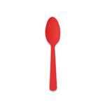 Colher Plástica para Refeição Happy Line Vermelho - 10 Un