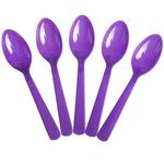 Colher Plástica para Refeição Happy Line Roxo - 10 Un