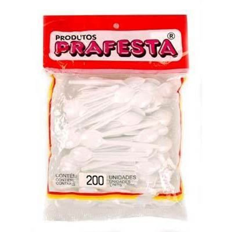Colher Descartável para Chá ou Café - BRANCO - 100 Un