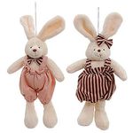 Coelhos Roupa Listrada Rosa Claro ( Mini Coelhos ) 23cm - 6 Un