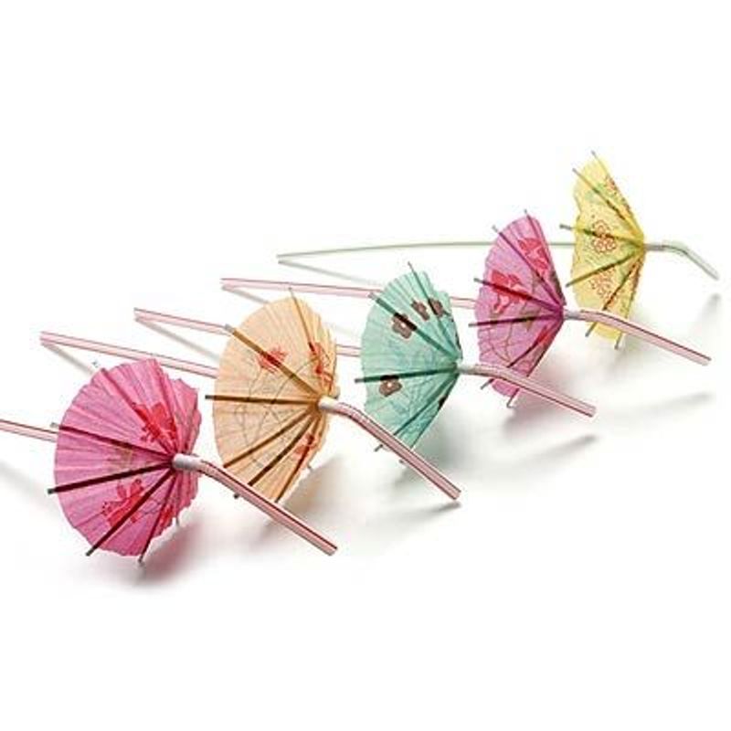 Canudo Guarda-Chuva para Decoração de Drinks - 10 unidades