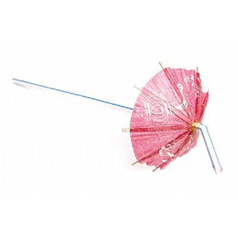 Canudo Guarda-Chuva para Decoração de Drinks - 10 unidades