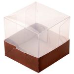 Caixinha PVC para Brigadeiro 4.5cm Liso Marrom - 10 unidades